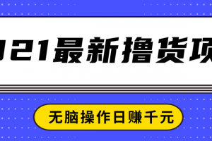 2021最新擼貨項(xiàng)目，一部手機(jī)即可實(shí)現(xiàn)無(wú)腦操作輕松日賺千元