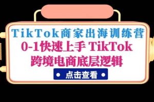TikTok商家出海訓練營：0-1快速上手 TikTok跨境電商底層邏輯(無水印)