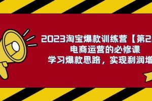2023淘寶爆款訓練營【第2期】電商運營的必修課，學習爆款思路 實現利潤增長