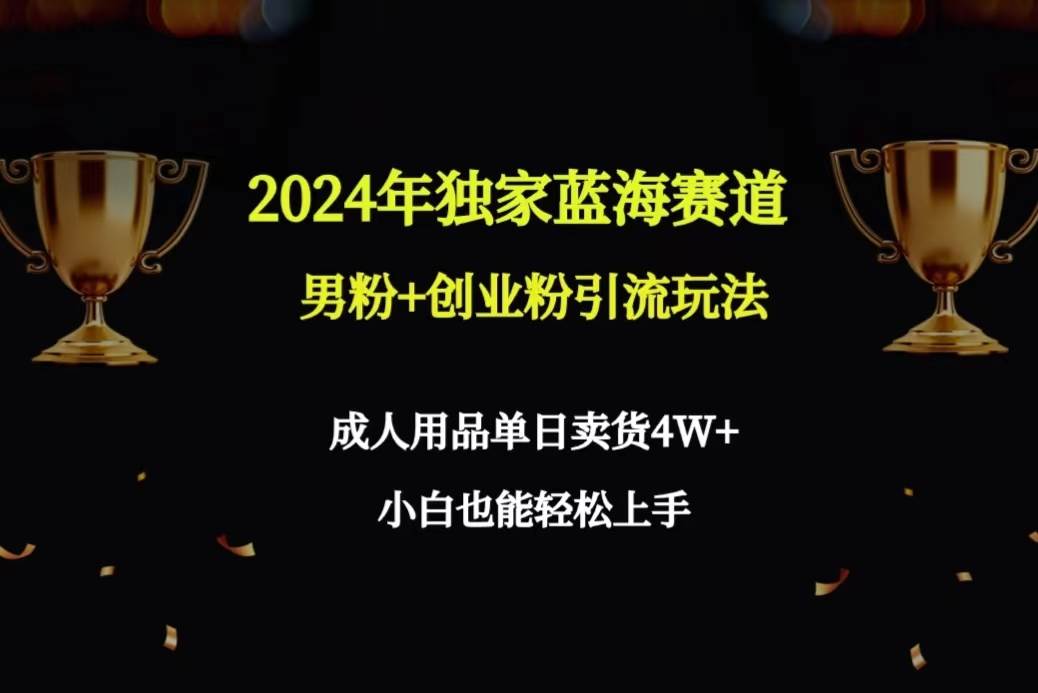 2024年獨家藍海賽道男粉+創(chuàng)業(yè)粉引流玩法，成人用品單日賣貨4W+保姆教程